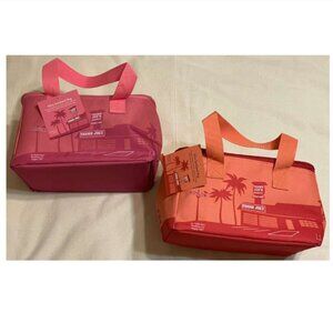 NWT! Bundle Set of 2 in Peach & Pink: Trader Joe's Mini Insulated Cooler Bags